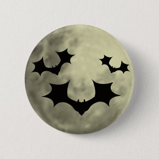 Badge Rond 5 Cm Bouton Flying Bats (Devant)