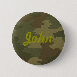 Badge Rond 5 Cm Bouton foncé fait sur commande de camouflage