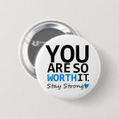 Badge Rond 5 Cm Bouton fort de séjour (Devant & derrière)