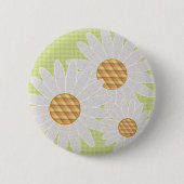 Badge Rond 5 Cm Bouton Fou Daisies (Devant)