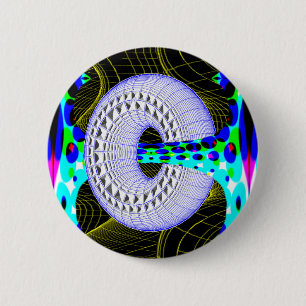 Badge Rond 5 Cm Bouton fou par beignet