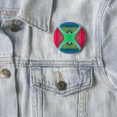 Badge Rond 5 Cm Bouton fractal (En situation)