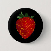 Badge Rond 5 Cm bouton fraise (Devant)