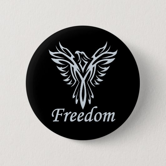 Badge Rond 5 Cm Bouton Freedom Eagle (Devant)