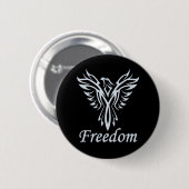 Badge Rond 5 Cm Bouton Freedom Eagle (Devant & derrière)