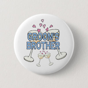 Badge Rond 5 Cm Bouton : Frère de Groom