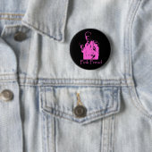 Badge Rond 5 Cm bouton freud (En situation)