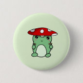 Badge Rond 5 Cm Bouton Froggy Champignons (Devant)