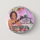 Badge Rond 5 Cm Bouton funèbre (Devant)