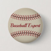 Badge Rond 5 Cm Bouton Funny Baseball (Devant)