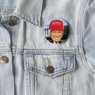 BADGE ROND 5 CM BOUTON FUNNY DONALD TRUMP