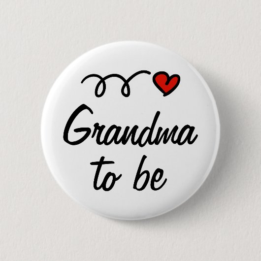 Badge Rond 5 Cm Bouton future grand-mère (Devant)
