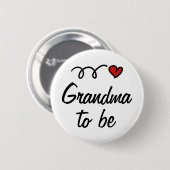 Badge Rond 5 Cm Bouton future grand-mère (Devant & derrière)