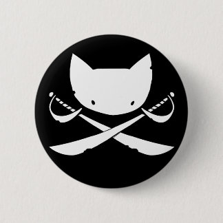 Badge Rond 5 Cm Bouton gai de pirate de Kitty