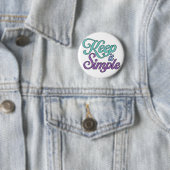 Badge Rond 5 Cm Bouton Garder les Choses Simples (Violet) (En situation)