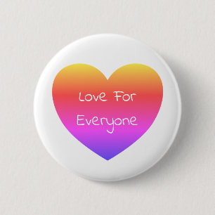 Badge Rond 5 Cm Bouton gay pride Rainbow Heart Lot For Any