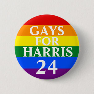 Badge Rond 5 Cm Bouton Gays For Harris