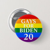 Badge Rond 5 Cm Bouton Gays Pour Biden (Devant & derrière)