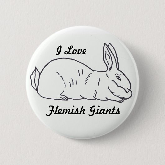 Badge Rond 5 Cm Bouton géant flamand de lapin (Devant)