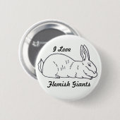 Badge Rond 5 Cm Bouton géant flamand de lapin (Devant & derrière)