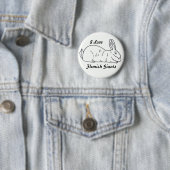 Badge Rond 5 Cm Bouton géant flamand de lapin (En situation)