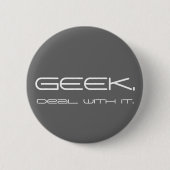 Badge Rond 5 Cm Bouton Geeky (Devant)