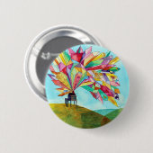 Badge Rond 5 Cm Bouton Gem House 1 (Devant & derrière)