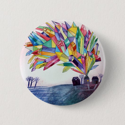 Badge Rond 5 Cm Bouton Gem House 3 (Devant)