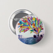 Badge Rond 5 Cm Bouton Gem House 3 (Devant & derrière)