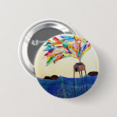 Badge Rond 5 Cm Bouton Gem House 4 (Devant & derrière)