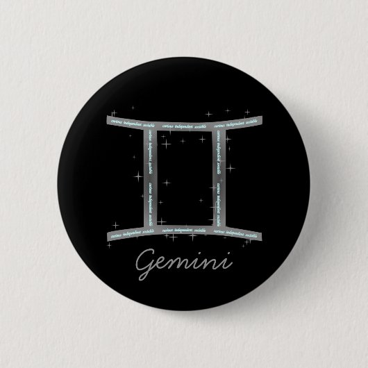 Badge Rond 5 Cm Bouton Gemini (Devant)