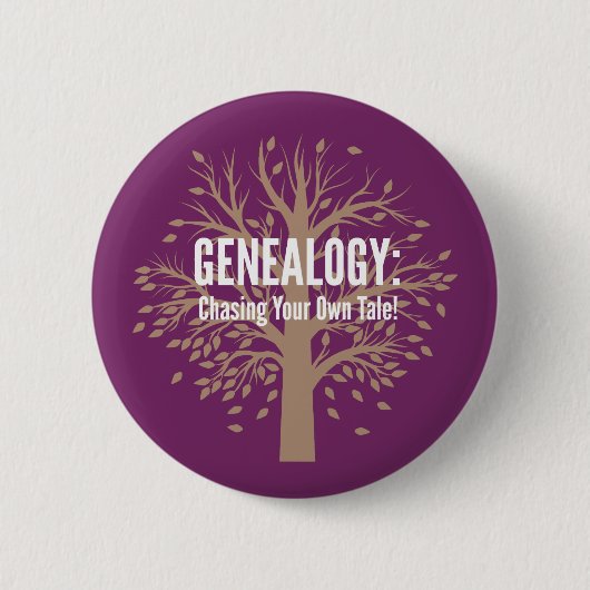 Badge Rond 5 Cm Bouton généalogique (violet) (Devant)