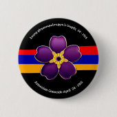 Badge Rond 5 Cm Bouton Génocide arménien (Devant)