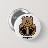 Badge Rond 5 Cm Bouton gentil à croquer d'ours (Devant & derrière)