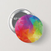 Badge Rond 5 Cm Bouton géométrique abstrait d'arc-en-ciel (Devant & derrière)