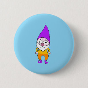 Badge Rond 5 Cm Bouton Gnome Malheureux