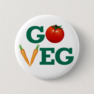 Badge Rond 5 Cm Bouton Go Veg