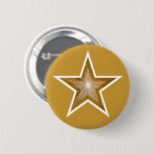Badge Rond 5 Cm Bouton Gold Star Gold (Devant & derrière)