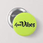 Badge Rond 5 Cm Bouton Good Vibes (Devant & derrière)