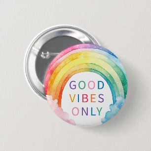 Badge Rond 5 Cm Bouton Good Vibes uniquement