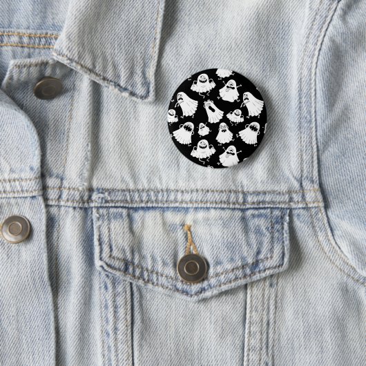 Badge Rond 5 Cm Bouton Goofy Ghosts (En situation)