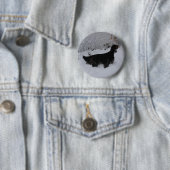 Badge Rond 5 Cm Bouton Gordon Setter (En situation)