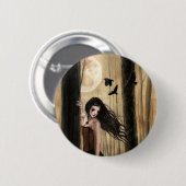 Badge Rond 5 Cm Bouton gothique de Lament lunaire (Devant & derrière)