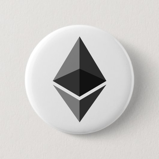 Badge Rond 5 Cm Bouton/goupille d'Ethereum (Devant)