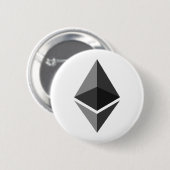 Badge Rond 5 Cm Bouton/goupille d'Ethereum (Devant & derrière)