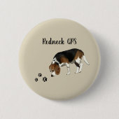 Badge Rond 5 Cm Bouton GPS Redneck (Devant)