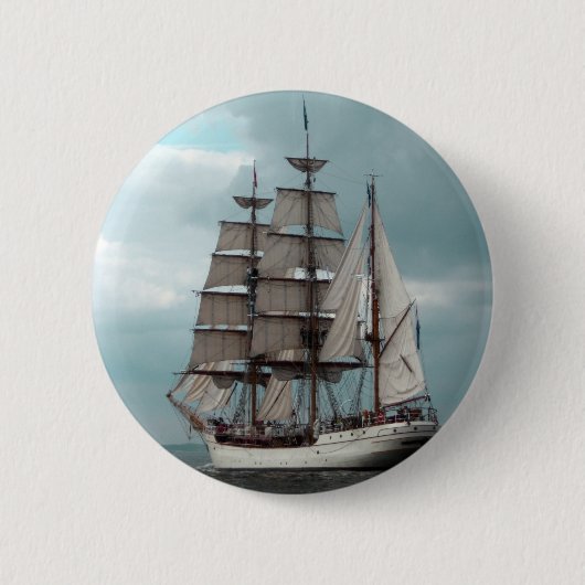 Badge Rond 5 Cm Bouton grand magnifique de bateau (Devant)