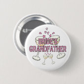 Badge Rond 5 Cm Bouton : Grand-père de la mariée (Devant & derrière)