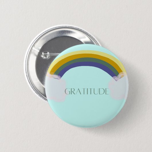 Badge Rond 5 Cm Bouton Gratitude (Devant & derrière)