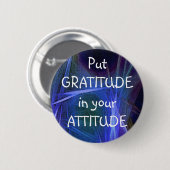 Badge Rond 5 Cm Bouton GRATITUDE D'ART FRACTAL (Devant & derrière)